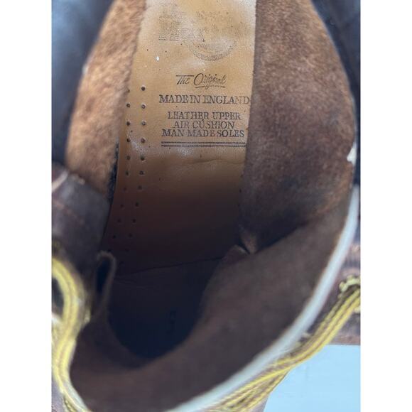 Vintage 90s 939 Dr Marten Leather Boots England Mens 5.5 Womens 7.5 Brown Hiking - Picture 7 of 9
